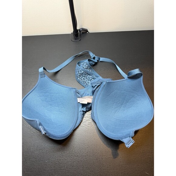 Victoria’s Secret Perfect Shape Front Clasp Bra 36C Blue - Picture 5 of 6